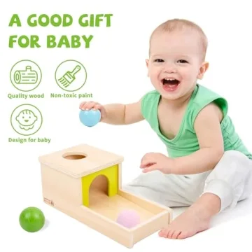 Adena Montessori Object Permanence Box with Three Balls