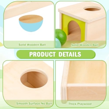 Adena Montessori Object Permanence Box with Three Balls