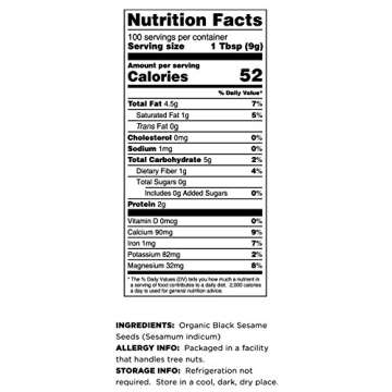 Terrasoul Organic Black Sesame Seeds - 2 Lbs, Raw & Lab-Tested