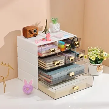 Stackable Desktop Drawers for Home & Office Storage