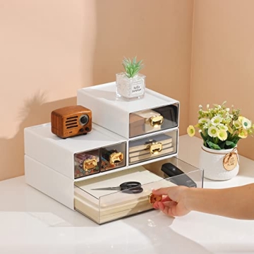 Stackable Desktop Drawers for Home & Office Storage