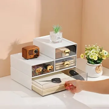 Stackable Desktop Drawers for Home & Office Storage