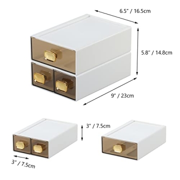 Stackable Desktop Drawers for Home & Office Storage
