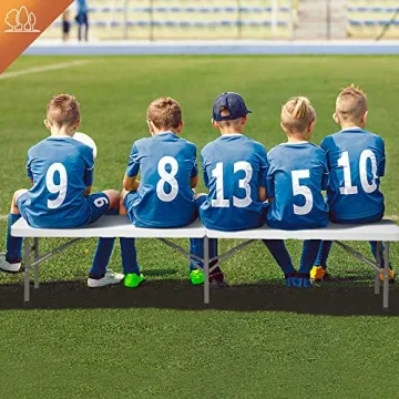 VINGLI 6 Feet Folding Bench for Outdoor & Indoor Use