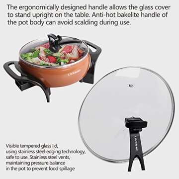 Liven Electric Skillet – Non-Stick Electric Cooking Pan