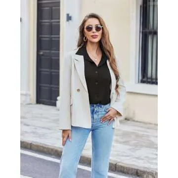 Ekouaer Women Pajama Set Soft Button Down Lounge Wear