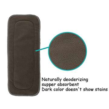 AlVABABY 12pcs Cloth Diaper Inserts,5-Layer Inserts,Reusable Liners for Baby Cloth Diapers12ZTN