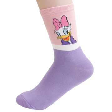 evei Animation Character Cartoon Series Collection Women's Original Socks (D62_4 pairs)