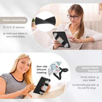 MoKo Soft Hand Strap for Comfortable Kindle Reading