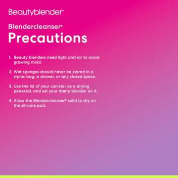 Beautyblender® | Blendercleanser® Solid Lavender Makeup Sponge & Brush Cleanser + Silicone Scrub Mat, Cleansing Tool & Scented Makeup Sponge Cleaner, Vegan, Cruelty Free, Made in the USA, 1 oz