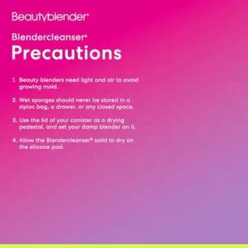 Beautyblender® | Blendercleanser® Solid Lavender Makeup Sponge & Brush Cleanser + Silicone Scrub Mat, Cleansing Tool & Scented Makeup Sponge Cleaner, Vegan, Cruelty Free, Made in the USA, 1 oz