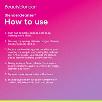 Beautyblender® | Blendercleanser® Solid Lavender Makeup Sponge & Brush Cleanser + Silicone Scrub Mat, Cleansing Tool & Scented Makeup Sponge Cleaner, Vegan, Cruelty Free, Made in the USA, 1 oz