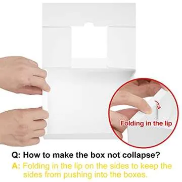 Eupako 10x10x2.5-Cookie-Boxes-with-Window - 15 Pack White-Strawberry-Boxes-Bakery-Pie-Boxes for Pies, Cakes, Pastry dessert and donut