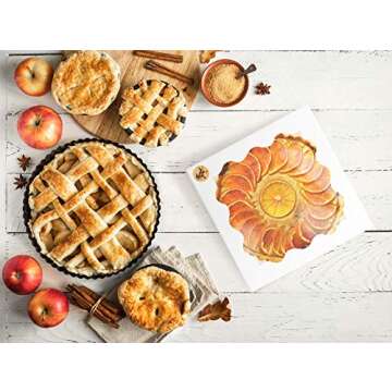 Eupako 10x10x2.5-Cookie-Boxes-with-Window - 15 Pack White-Strawberry-Boxes-Bakery-Pie-Boxes for Pies, Cakes, Pastry dessert and donut