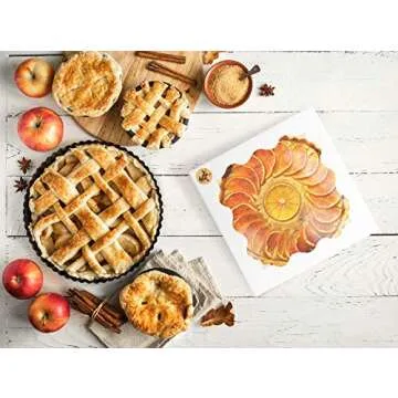 Eupako 10x10x2.5-Cookie-Boxes-with-Window - 15 Pack White-Strawberry-Boxes-Bakery-Pie-Boxes for Pies, Cakes, Pastry dessert and donut