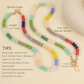 Dascus Boho Colorful Beaded Necklace for Women