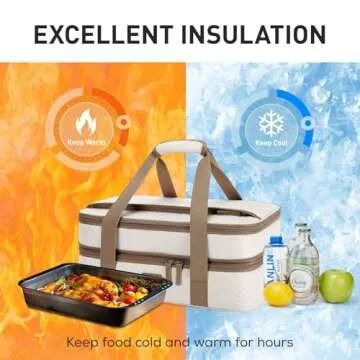 TOURIT Double Decker Insulated Casserole Carrier for Food