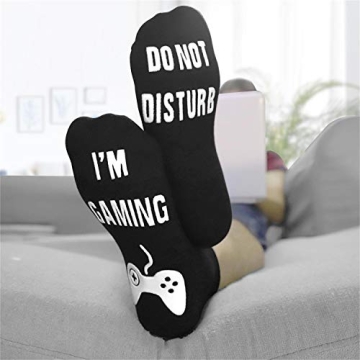 QAPIZM Do Not Disturb I'M Gaming Socks, Men Gifts Ideas Valentines Day Kids Valentine Boy Gamer Sock Gift for Mens Dad Father