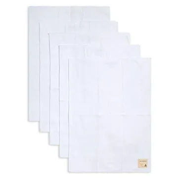 Burt's Bees Baby Soft Organic Cotton Burp Cloths, Extra Absorbent 5-Pack