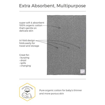 Burt's Bees Organic Cotton Burp Cloths for Newborns