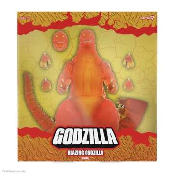 Super7 ULTIMATES! Toho Blazing Godzilla (1200º Clear Orange) - 8" Toho Godzilla Action Figure Class...
