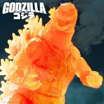 Super7 ULTIMATES! Toho Blazing Godzilla (1200º Clear Orange) - 8" Toho Godzilla Action Figure Classic Movie Collectibles and Retro Toys