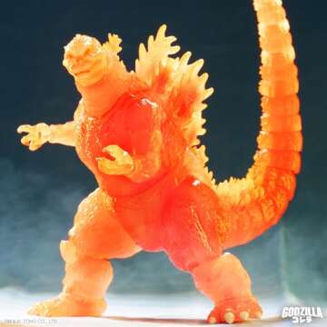 Super7 ULTIMATES! Toho Blazing Godzilla (1200º Clear Orange) - 8" Toho Godzilla Action Figure Classic Movie Collectibles and Retro Toys