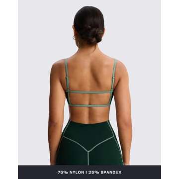 Chic Aoxjox Women's Color Block Sports Bra for Fitness