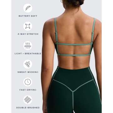 Chic Aoxjox Women's Color Block Sports Bra for Fitness