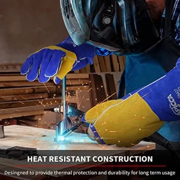 RAPICCA Welding Gloves Heat Resistant Leather 932℉ 16IN