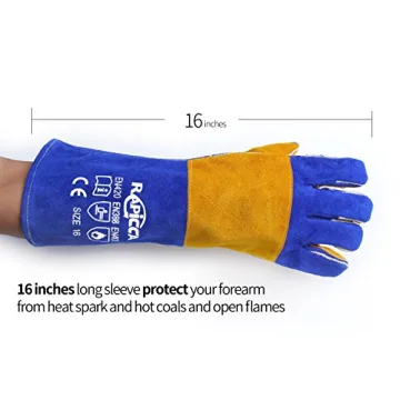 RAPICCA Welding Gloves Heat Resistant Leather 932℉ 16IN