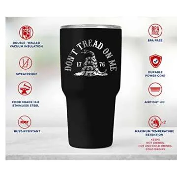 Gadsden Flag Patriotic 30oz Insulated Tumbler