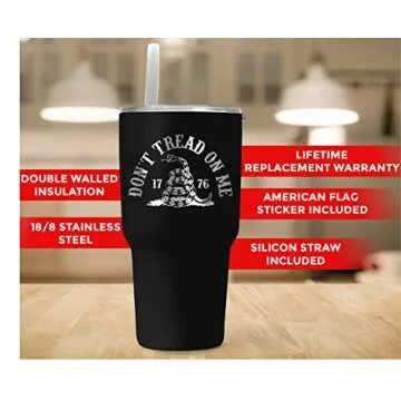 Gadsden Flag Patriotic 30oz Insulated Tumbler