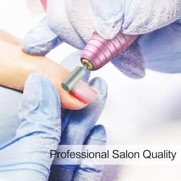 Melodly Electric Nail Drill, Professional Acrylic Nail Drill Machine for Gel, Acrylic Nails, Portable USB Electric Nail File Efile Set with Iridescent Nail Drill Bits, Manicure Pedicure Nail Tools