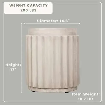 Afterglow Terrafab Outdoor Round Side Table - Versatile & Stylish