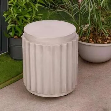 Afterglow Terrafab Outdoor Round Side Table - Versatile & Stylish