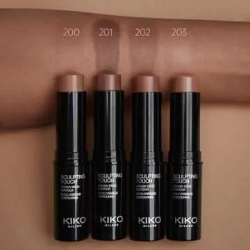 KIKO Milano Sculpting Touch Creamy Stick Contour (01 - Chocolate), Contour stick: creamy texture and matte finish