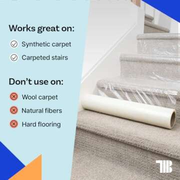 TapeManBlue Carpet Protection Film - Heavy Duty & Easy to Use