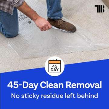 TapeManBlue Carpet Protection Film - Heavy Duty & Easy to Use