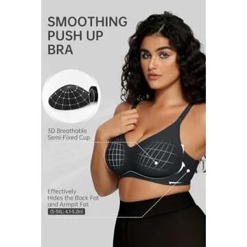 OEAK Women Push Up Bras Wireless Full Coverage Comfort