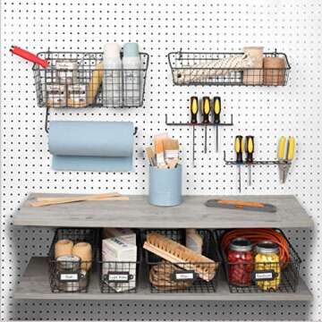 Spectrum Diversified Pegboard Basket - Effortless Wall Organization