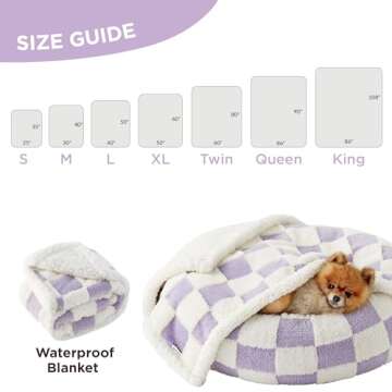 Lesure Waterproof Dog Blanket for Large Dogs - Washable Double Sided