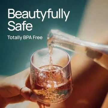 Drinique Unbreakable Stemless Wine Glasses (Case of 24) 12oz Tritan Plastic Stemless Glassware for Indoor or Outdoor Use - Amber