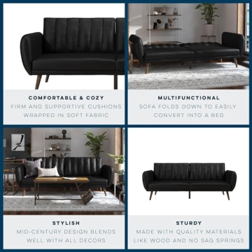 Novogratz Brittany Futon Sofa Bed, Stylish & Versatile