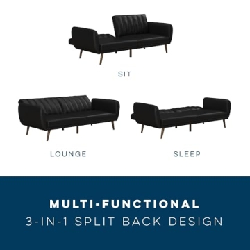 Novogratz Brittany Futon Sofa Bed, Stylish & Versatile