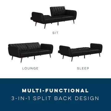 Novogratz Brittany Futon Sofa Bed, Stylish & Versatile