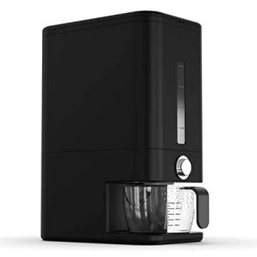 Retail Blade Rice Dispenser - 26.5 lbs Rice Storage Container with Measuring Cup, Rice Scoop & Spong...