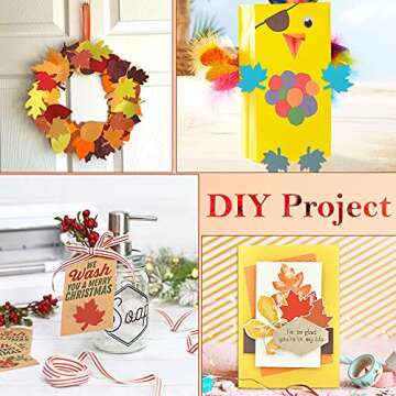 Ecohu Maple Leaf Punch Cutter 1inch, Paper Punches, Craft Lever Punch Handmade, Leaves Shape for Pap...