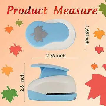 Ecohu Maple Leaf Punch Cutter 1inch, Paper Punches, Craft Lever Punch Handmade, Leaves Shape for Paper Crafting, Scrapbooking, Cards Decoration, DIY Arts. (Maple Leaf)