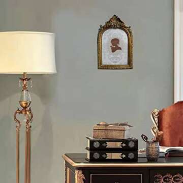 SIKOO Vintage 4x6 Picture Frame Antique OrnateTable Top and Wall Mounting Photo Frame with High Definition Glass Front for Home Decor, Photo Gallery, Art,Bronze Gold (4x6)